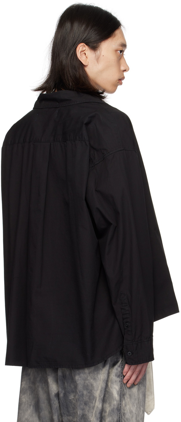 Maison MIHARA YASUHIRO Black Wide Back Shirt Maison MIHARA YASUHIRO