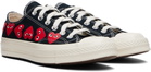 COMME des GARÇONS PLAY Black Converse Edition Chuck 70 Multi Heart Sneakers