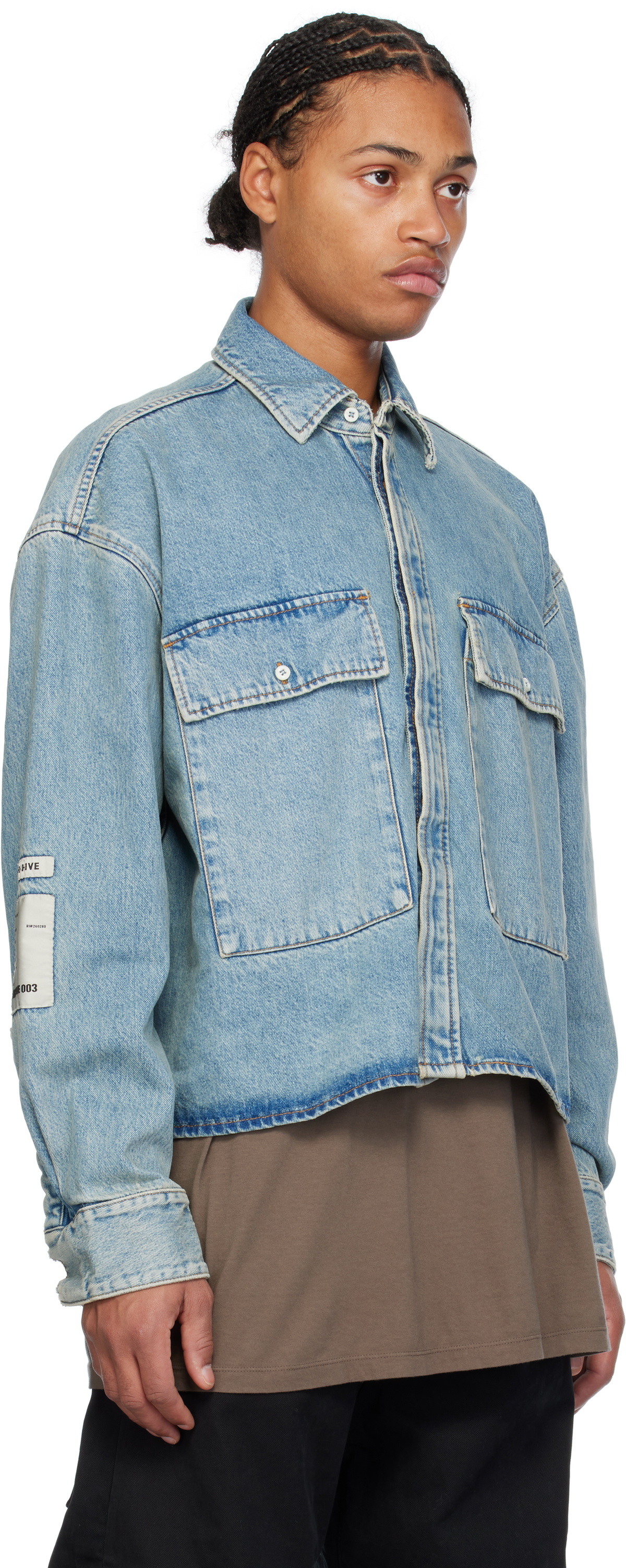 B1ARCHIVE Blue Flap Pocket Denim Shirt