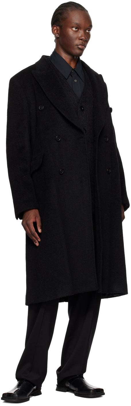 ジャケット・アウター Our Legacy Black Whale Coat Our Legacy - Whale Coat Black Hairy Wool