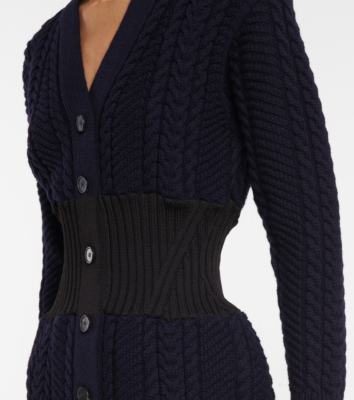 ALEXANDER MCQUEEN cashmere silk wool cardigan