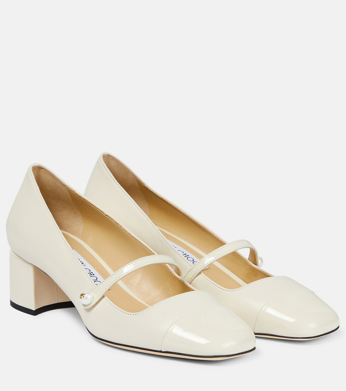 【関税込み】Jimmy Choo オフホワイト Elisa 45 ヒール Jimmy Choo Elisa 45 leather pumps Jimmy Choo