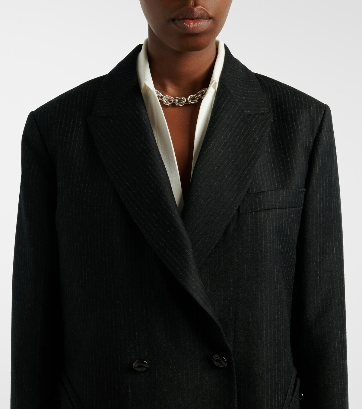 Blazé Milano Nightbreak pinstripe virgin wool blazer