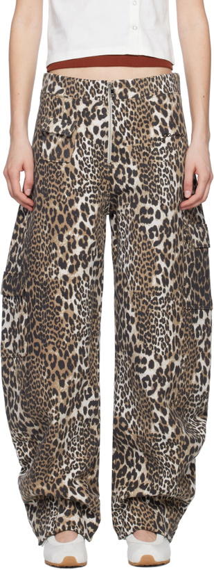 Photo: GANNI Beige & Brown Heavy Fleece Lounge Pants