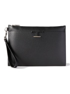 Tod's - Logo-Embellished Cross-Grain Leather Pouch