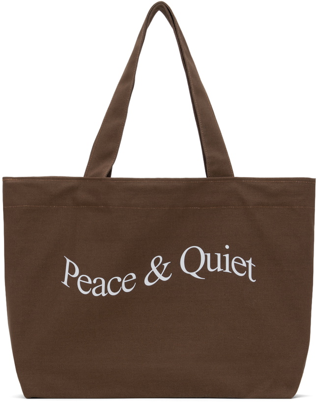Photo: Museum of Peace & Quiet Brown Wordmark Tote