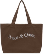 Museum of Peace & Quiet Brown Wordmark Tote