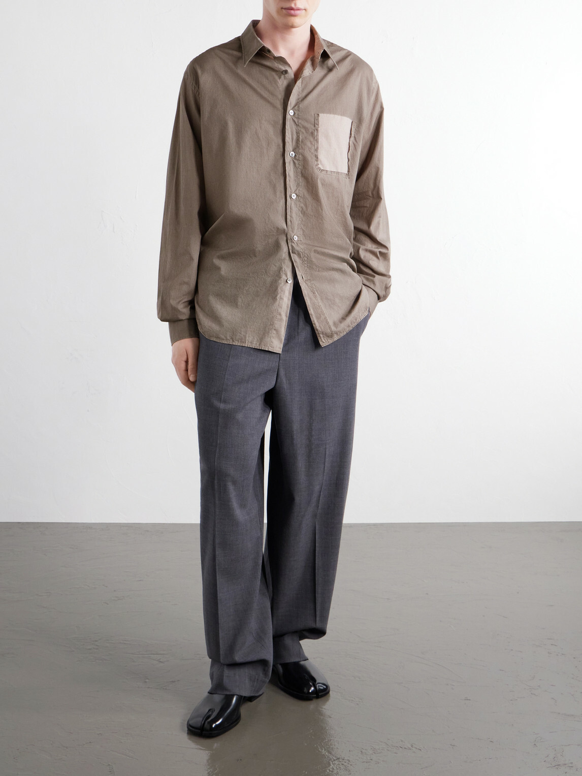 Maison Margiela - Camp-Collar Distressed Checked Cotton-Poplin Shirt - Neutrals