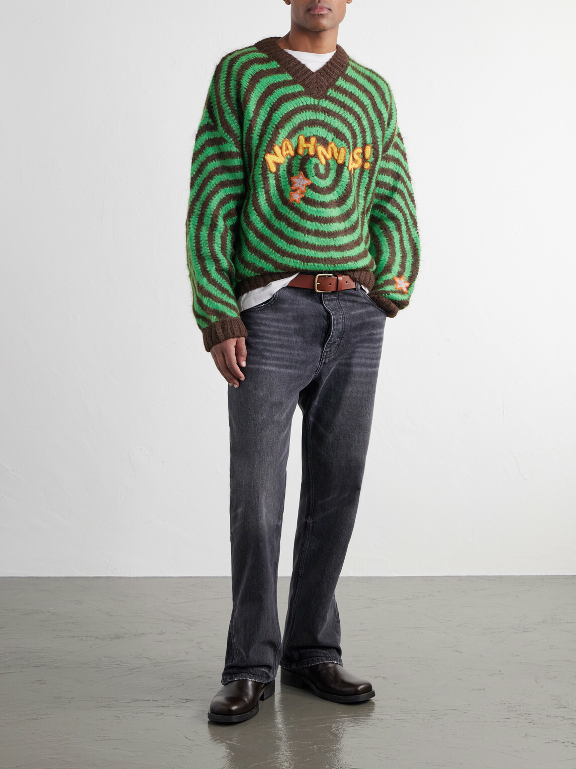 NAHMIAS - Embroidered Alpaca-Blend Crochet Sweater - Green
