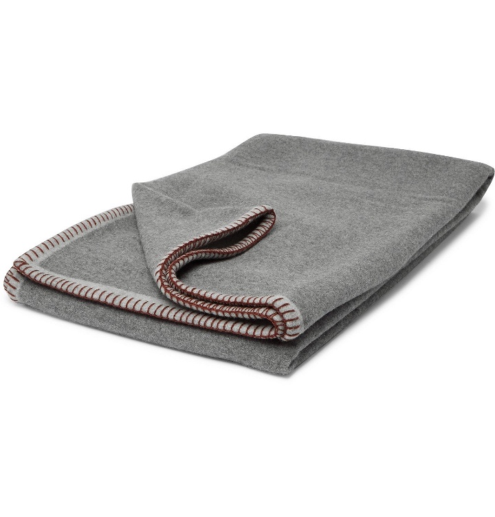 Photo: RD.LAB - Wool and Cashmere-Blend Blanket - Gray