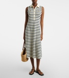 Frame Sea Breeze striped cotton polo dress