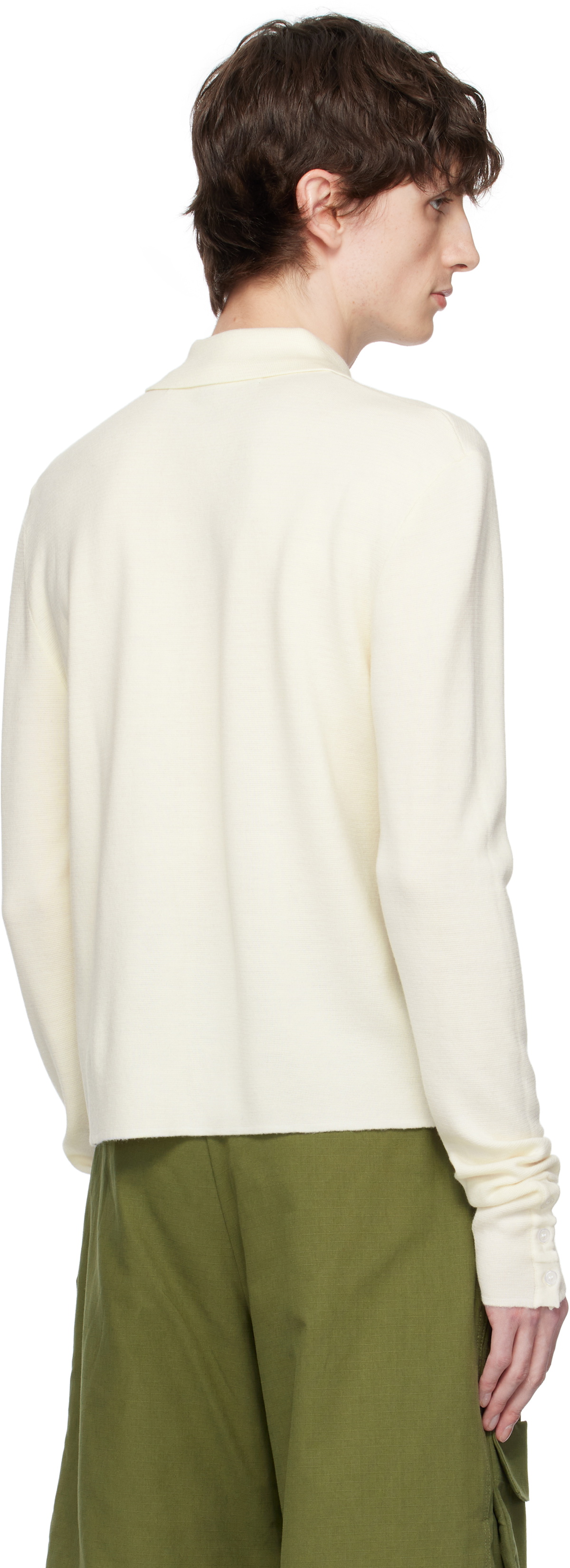 SPENCER BADU Off-White Knitted Uniform Polo