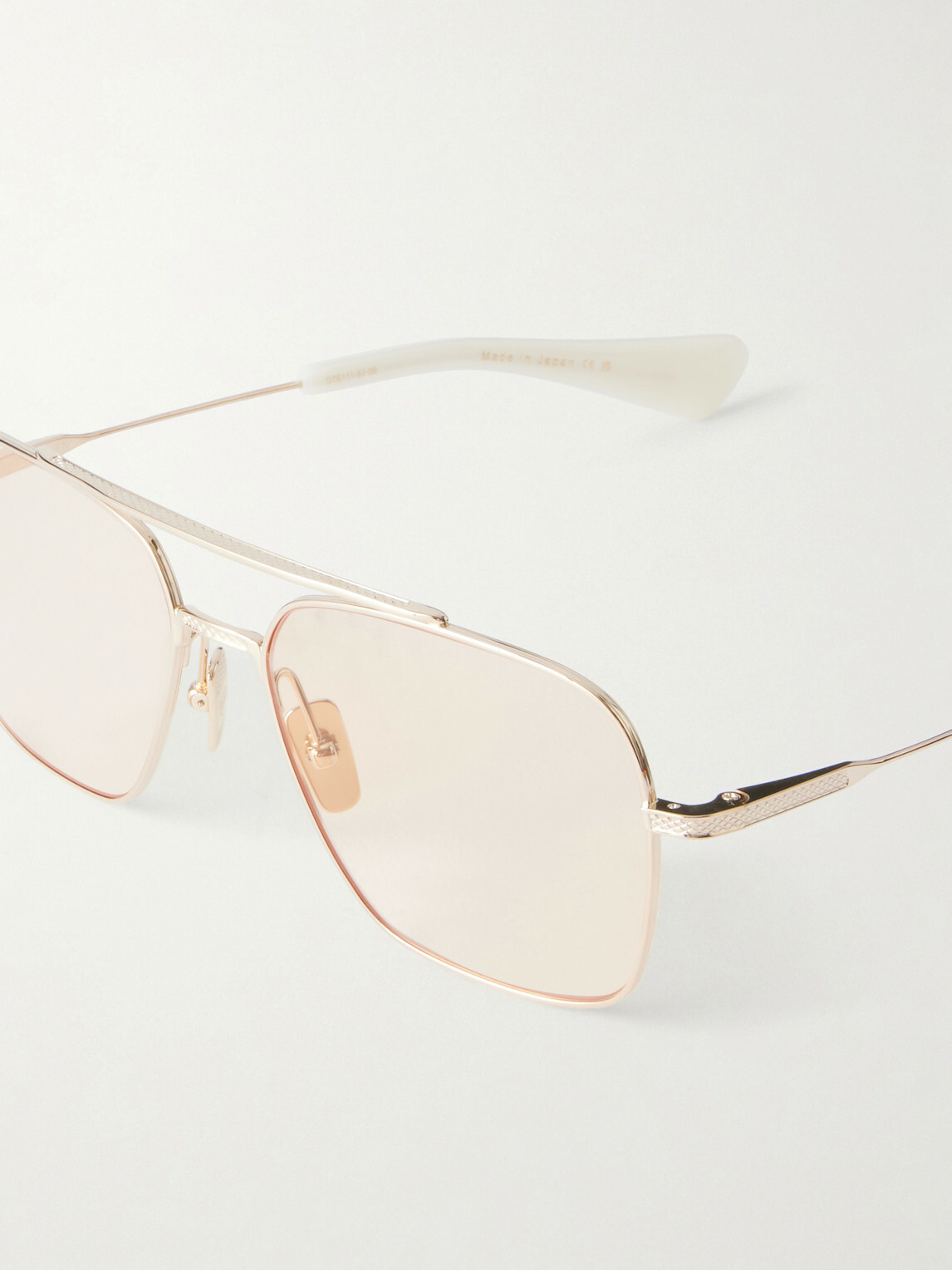 DITA - Flight-Seven Aviator-Style Gold-Tone Titanium Sunglasses