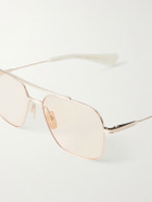 DITA - Flight-Seven Aviator-Style Gold-Tone Titanium Sunglasses