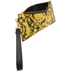 Versace Black and Gold Barocco Pouch