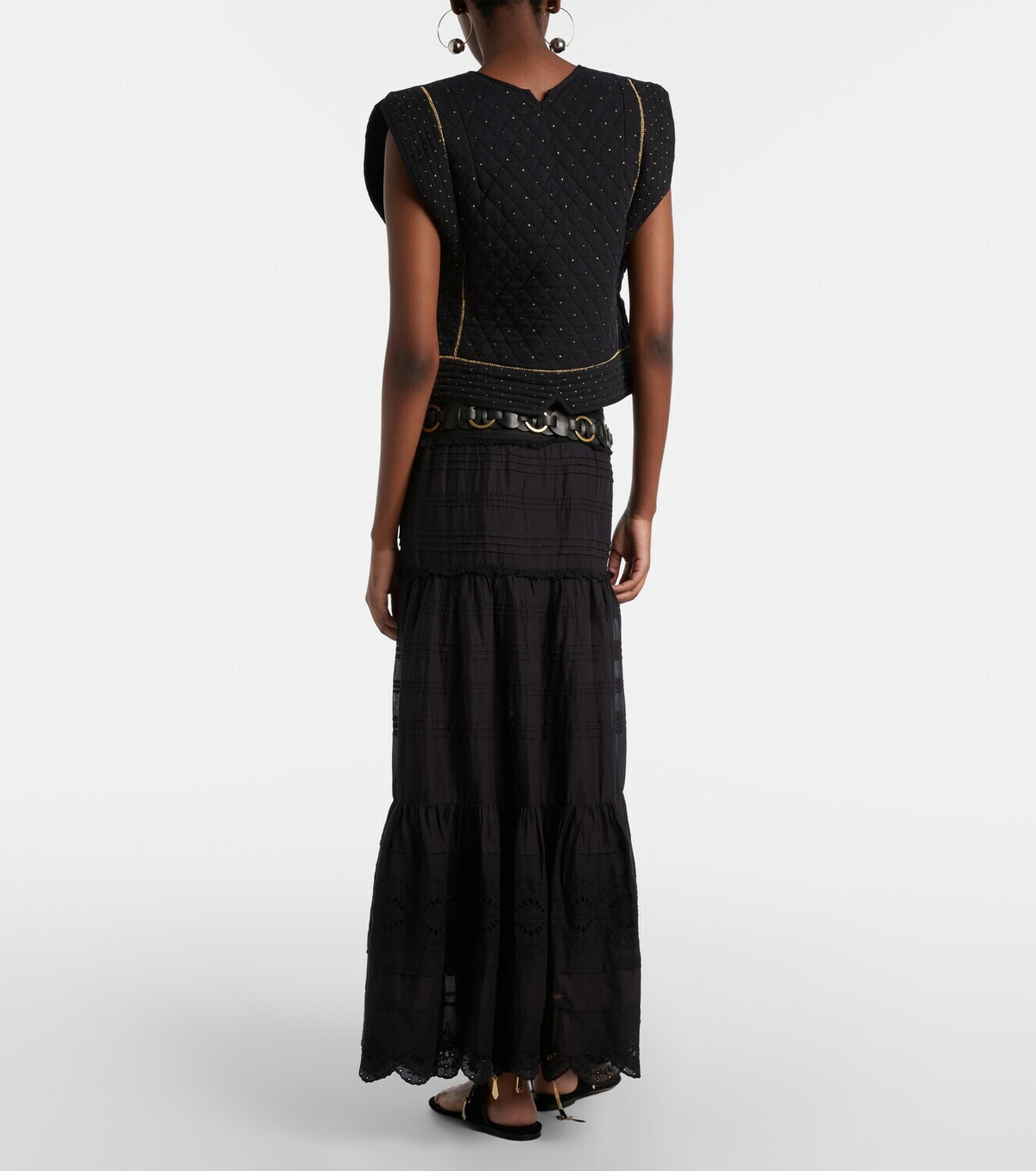 Marant Etoile Paoline lace-trimmed maxi skirt