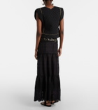 Marant Etoile Paoline lace-trimmed maxi skirt