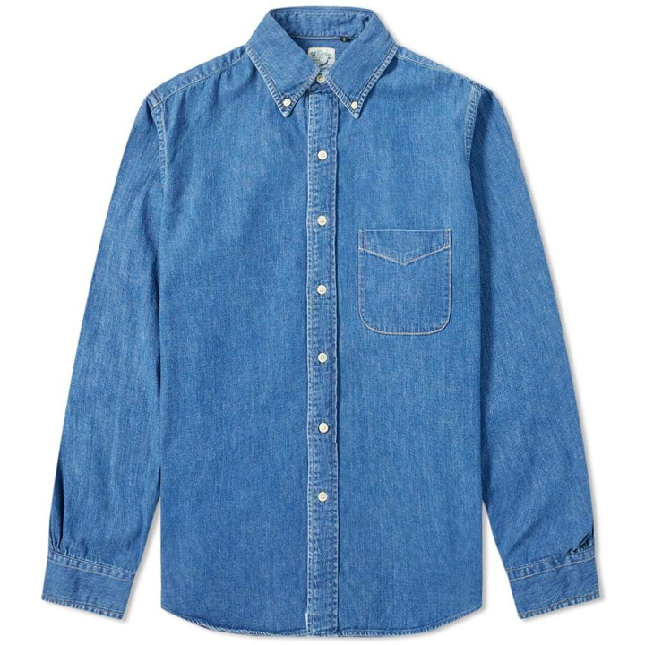 Photo: orSlow Button Down Denim Shirt Used