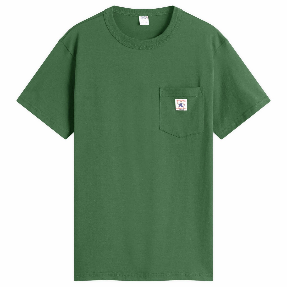 Randy's Garments Men's Logo Pocket T-Shirt in Dark Green