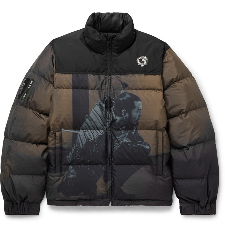 Photo: Undercover - Quilted Printed Ripstop-Shell Down Jacket - Brown