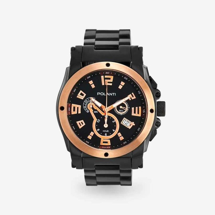 Photo: Polanti Zone Chronograph Rose Gold-tone Dial Mens Watch PLZ-2800RG