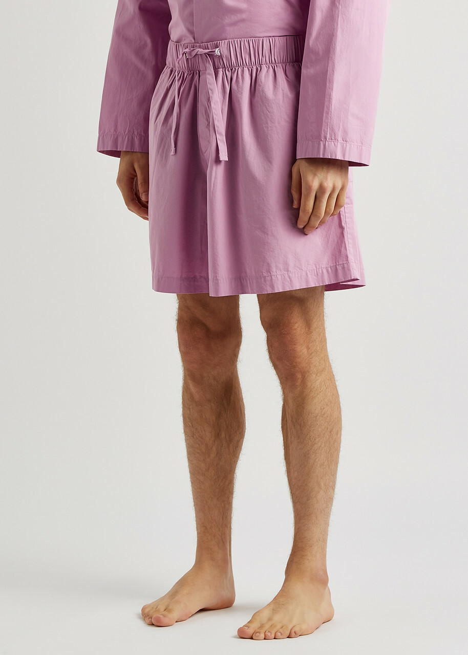 Tekla Unisex Poplin Pyjama Shorts Pink