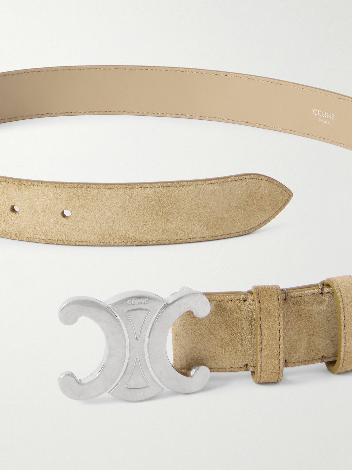 CELINE - 3cm Suede Belt - Neutrals