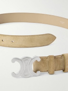CELINE - 3cm Suede Belt - Neutrals