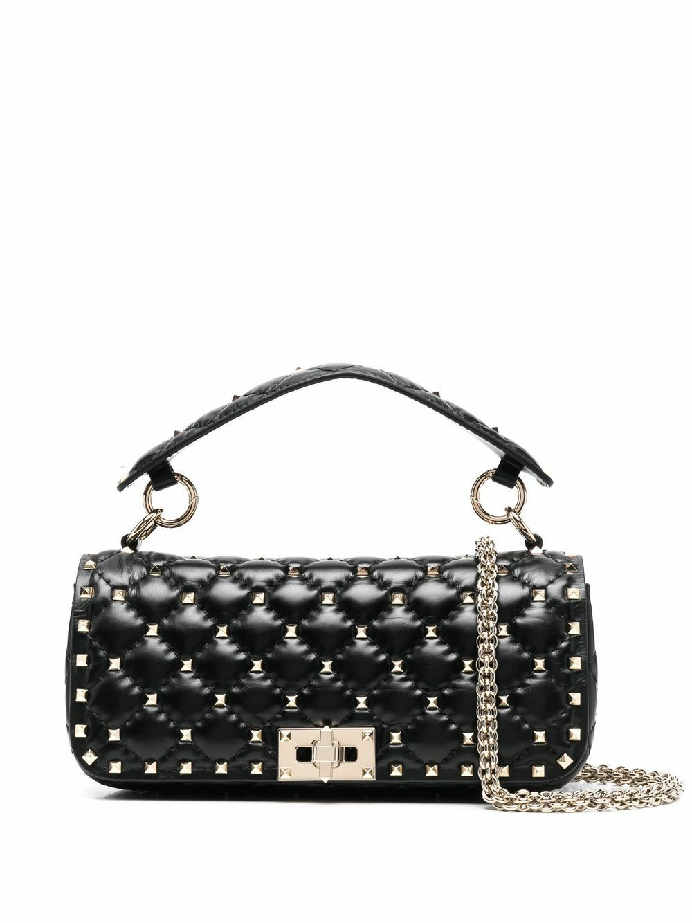 VALENTINO GARAVANI Rockstud Spike Leather Shoulder Bag Valentino Garavani