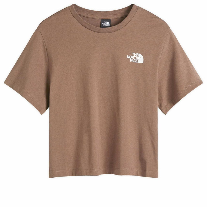 Photo: The North Face Women's Cropped Simple Dome T-Shirt in Brown