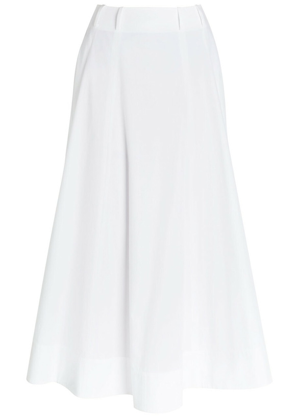 Photo: Armarium Fiamma Cotton-poplin Midi Skirt White