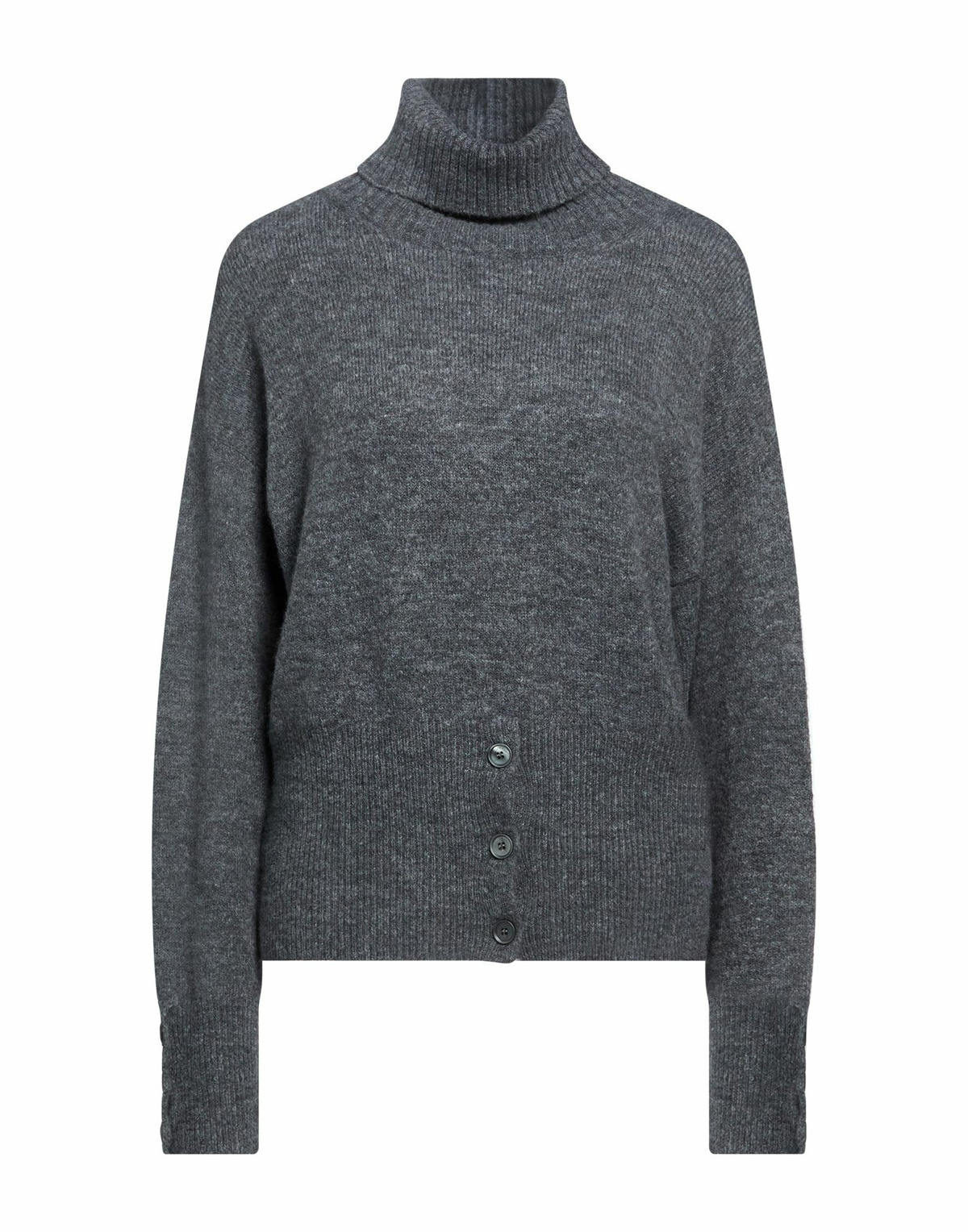 Manila Grace Womens Turtleneck in Charcoal