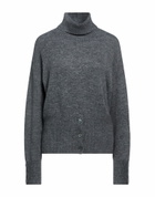 Manila Grace Womens Turtleneck in Charcoal