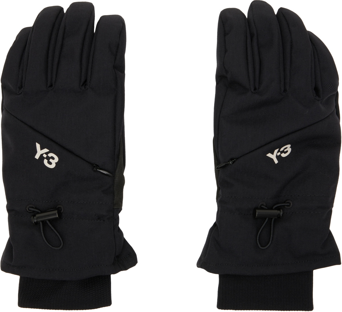 Y-3 GORE-TEX ブラック手袋 Y-3 GTX GLOVES Y-3 Men's Gore-tex Gloves in Black Y-3