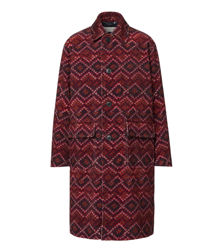 Photo: Dries Van Noten Printed cotton corduroy coat