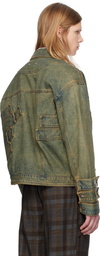 Andersson Bell Green Waistbands Denim Jacket