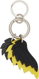 Dries Van Noten Black & Yellow Leather Keychain