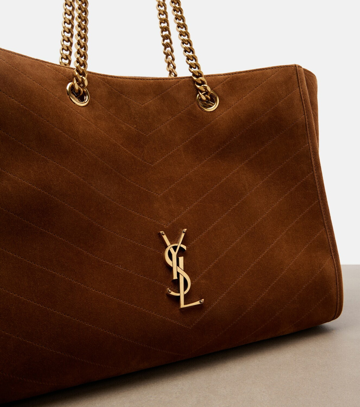 Saint Laurent Niki East/West suede tote bag