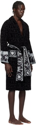 Versace Underwear Black 'I Heart Baroque' Robe