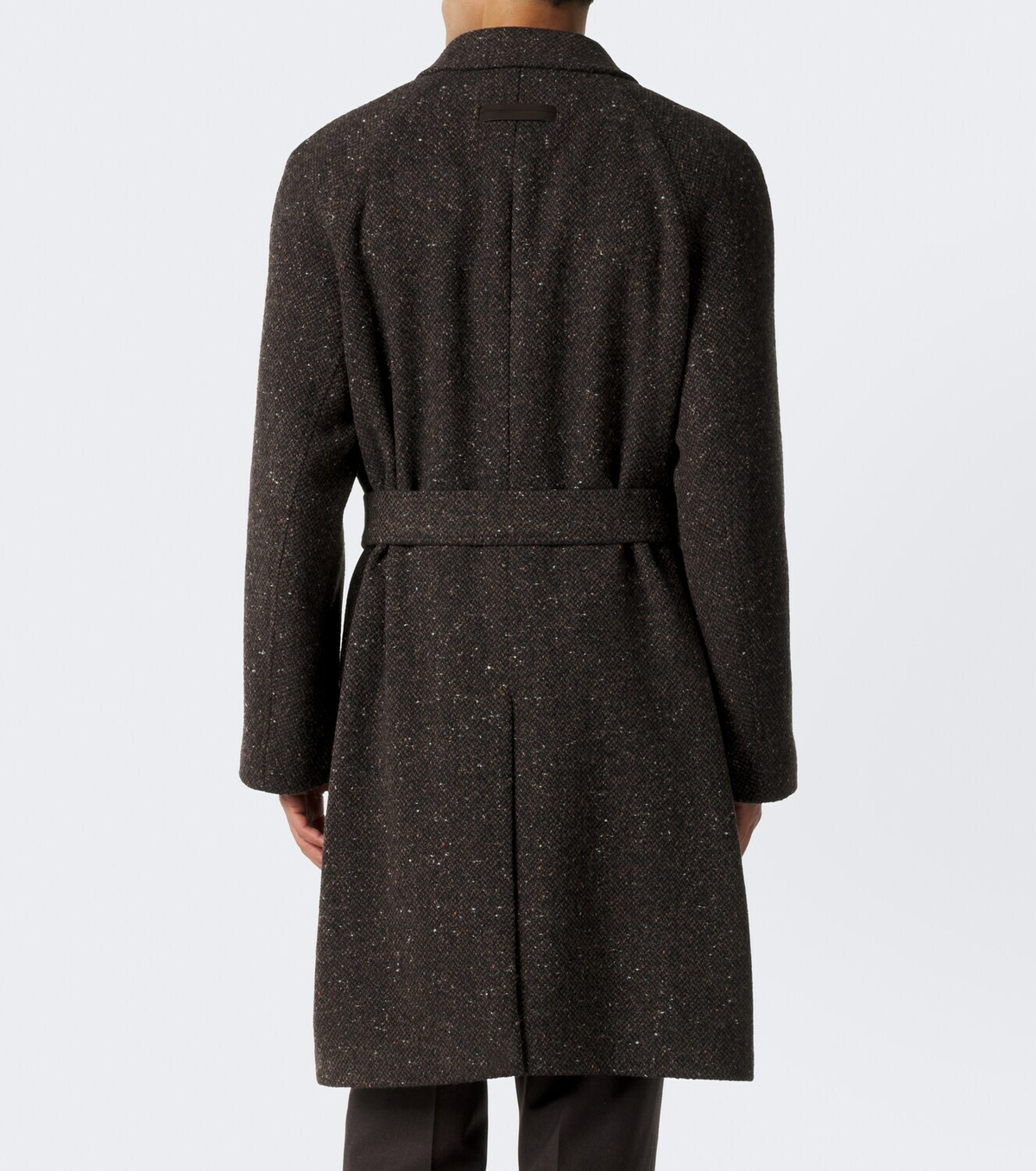 Zegna Wool, silk, and cashmere tweed coat