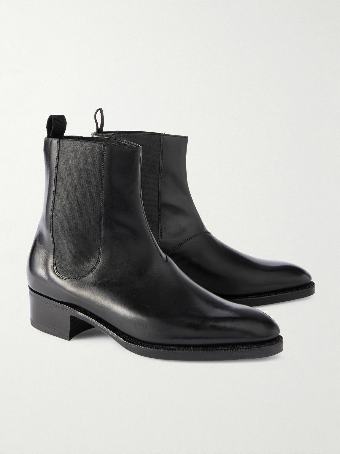 John Lobb - Eddi Glossed-Leather Chelsea Boots - Black