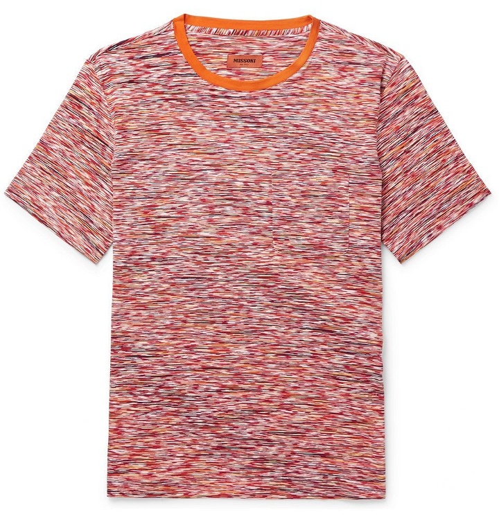 Photo: Missoni - Space-Dyed Cotton-Jersey T-Shirt - Men - Orange