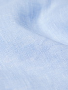 Brunello Cucinelli - Grandad-Collar Linen Shirt - Blue