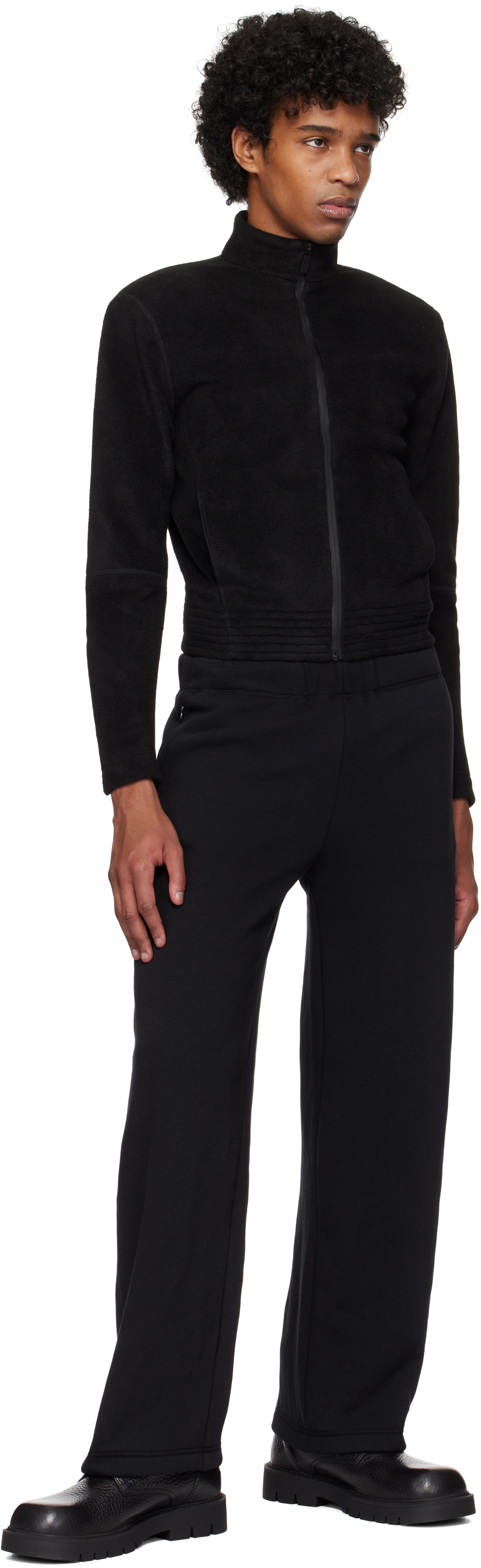 Fax Copy Express Black Fleece Zip-Up Jacket