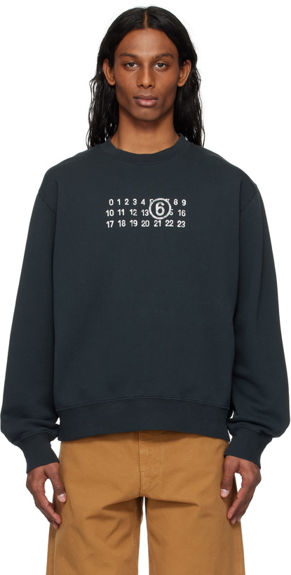 Photo: MM6 Maison Margiela Black Numeric Sweatshirt