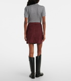 Rixo Wiley suede miniskirt