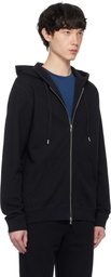 Sunspel Black Zip Hoodie
