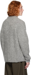 AMOMENTO Gray Crewneck Sweater