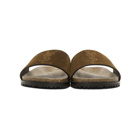 Saint Laurent Brown Suede Jimmy Sandals