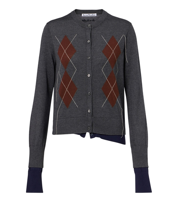 Photo: Acne Studios Layered silk, wool, and cashmere cardigan